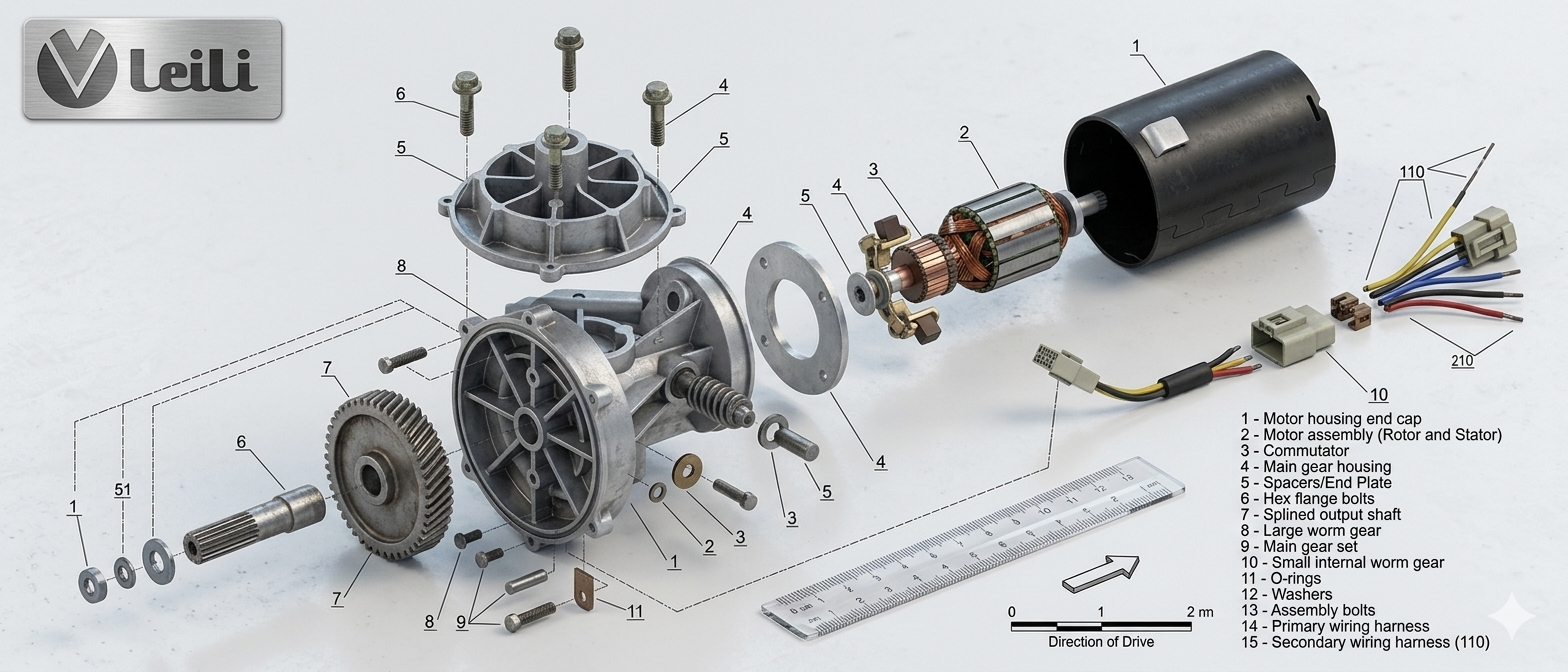 How a windshield wiper motor works diagram
