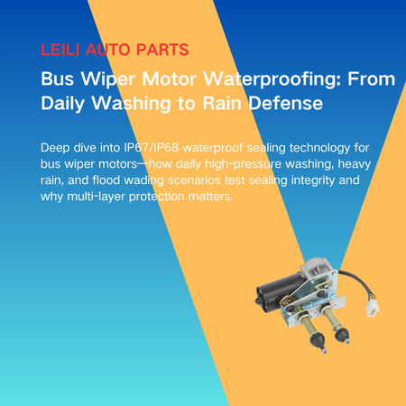 In-depth analysis of the bus wiper motor’s waterproof and dustproof function: from bus daily washing to sealing the line of defense in heavy rainwater