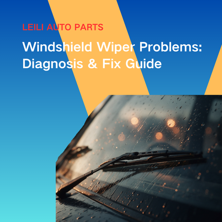 Wiper blade streaking across a rain-covered windshield at night